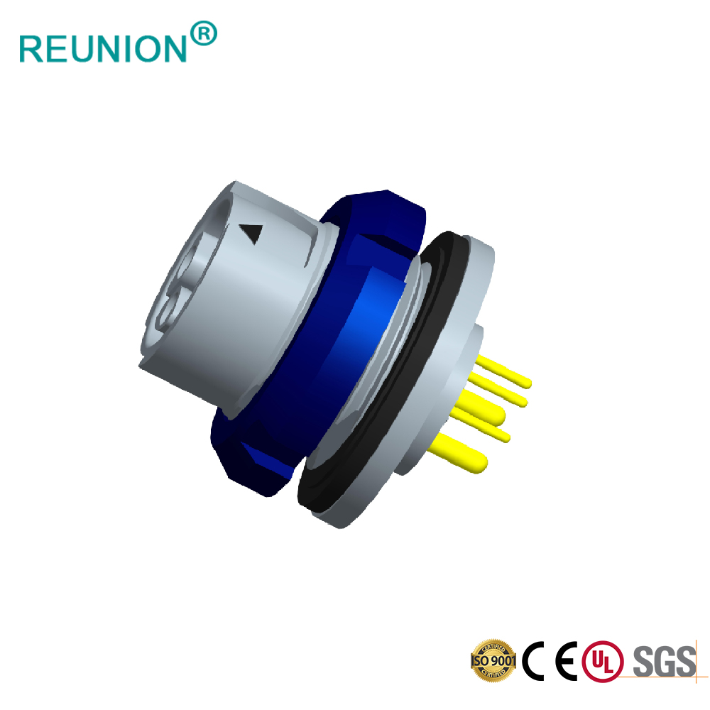 REUNION 旋卡2+4系列水检测污水处理专用连接器带线缆组件
