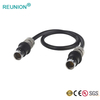 REUNION F系列全屏蔽金属推拉自锁连接器带电缆线组件